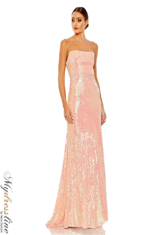 Formal dresses with one - shoulder ruffled straps and sequined bodices for a trendy and eye - catching lookMac Duggal 26980 Formal dresses with one - shoulder ruffled straps and sequined bodices for a trendy and eye - catching lookMac Duggal 26980