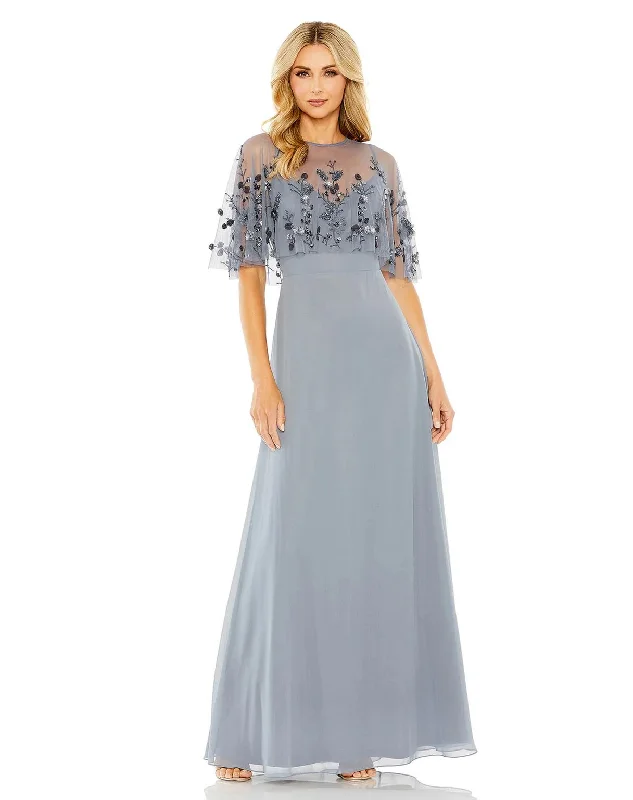 Party dresses with a satin - lined interior for added comfortMac Duggal 9229 Long Formal Evening Cape Dress Party dresses with a satin - lined interior for added comfortMac Duggal 9229 Long Formal Evening Cape Dress