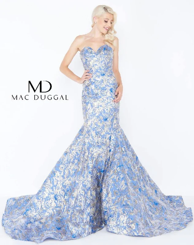 Bodycon dress with a halter neck​Mac Duggal 66219 Long Strapless Prom Mermaid Gown