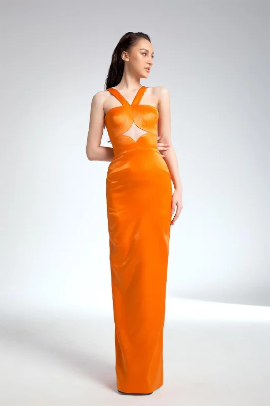 Party dresses with a metallic finish for a shiny and eye - catching effectMirah Pencil Sleeveless Silk Maxi Dress Party dresses with a metallic finish for a shiny and eye - catching effectMirah Pencil Sleeveless Silk Maxi Dress