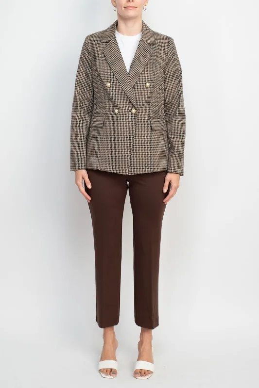 Halter - neck party dresses for a stylish and secure fitNanette Lepore Formal Houndstooth Jacket Mid Waist Straight Pant Suit Halter - neck party dresses for a stylish and secure fitNanette Lepore Formal Houndstooth Jacket Mid Waist Straight Pant Suit