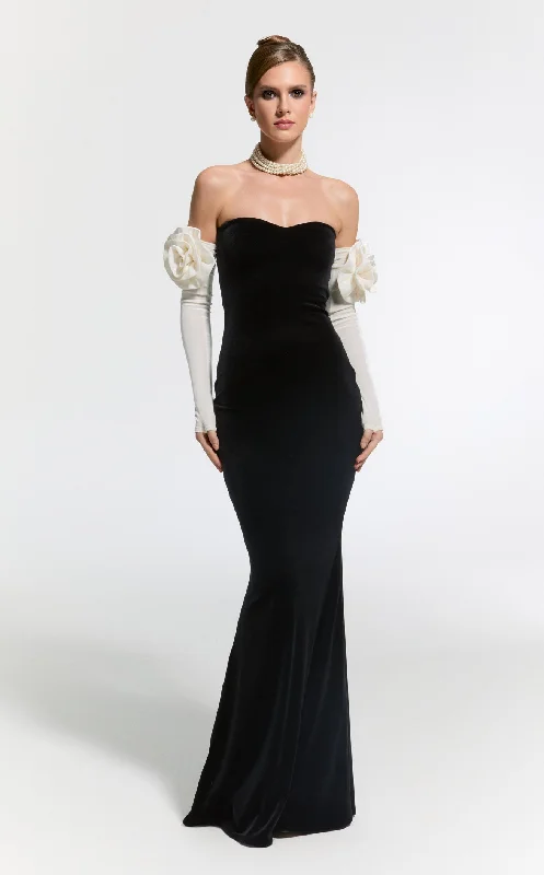 A - line formal dresses with beaded lace appliques for formal eventsNur Karaata NKPALACE25 Dress A - line formal dresses with beaded lace appliques for formal eventsNur Karaata NKPALACE25 Dress