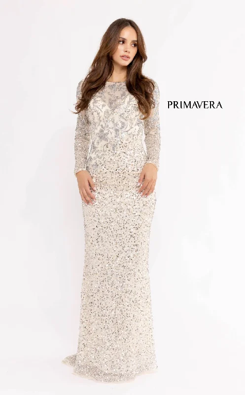 Formal dresses with ruched back panels and button - down fronts for a unique and flattering fitPrimavera Couture 13105 Dress Formal dresses with ruched back panels and button - down fronts for a unique and flattering fitPrimavera Couture 13105 Dress