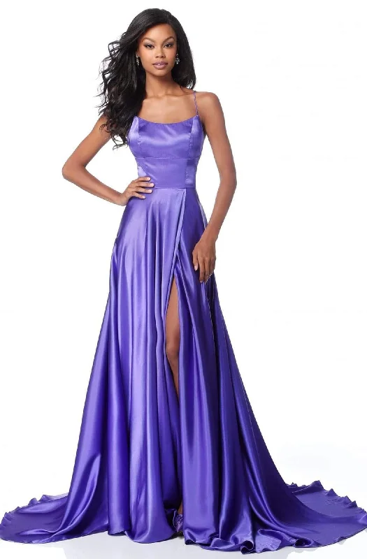 Sherri Hill - 51631 Sexy Lace-Up Back A-Line Long Evening Dress