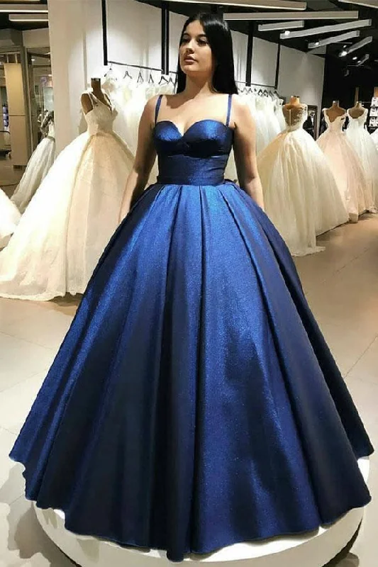 Party dresses with a geometric pattern for a contemporary lookSpaghetti Straps Blue Sweetheart Neckline Ball Gown Prom Dress PSK132 Party dresses with a geometric pattern for a contemporary lookSpaghetti Straps Blue Sweetheart Neckline Ball Gown Prom Dress PSK132