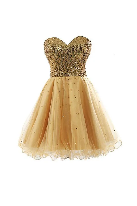 Backless party dresses for a sexy and alluring appearanceSweetheart Tullle Sequins Homecoming Dress Short Prom Gown PG085 Backless party dresses for a sexy and alluring appearanceSweetheart Tullle Sequins Homecoming Dress Short Prom Gown PG085