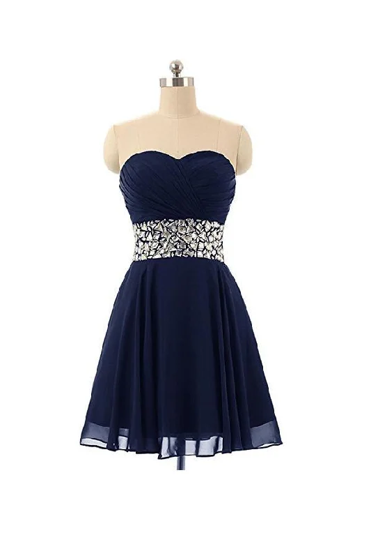 Party dresses with a ruched fabric for a textured and flattering effectSwetheart Short Chiffon Crystal Homecoming Dresses Party Dresses PG078 Party dresses with a ruched fabric for a textured and flattering effectSwetheart Short Chiffon Crystal Homecoming Dresses Party Dresses PG078