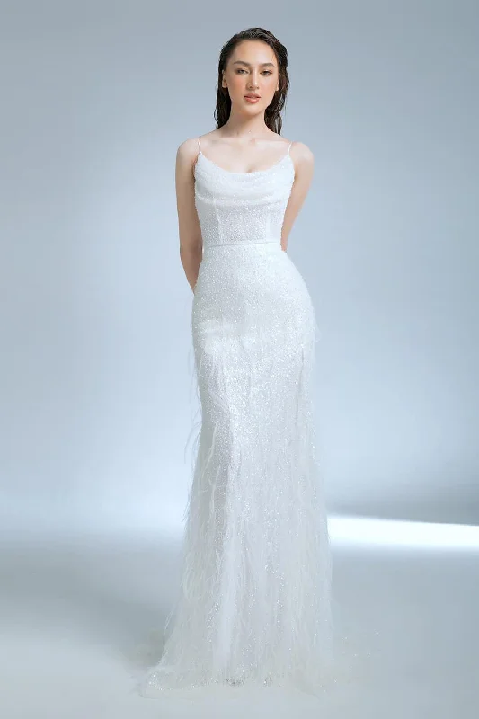 Tulle party dresses with a fairy - tale charm for formal occasionsZelda Mermaid Camisole Lace Extra Long Length Dress Tulle party dresses with a fairy - tale charm for formal occasionsZelda Mermaid Camisole Lace Extra Long Length Dress