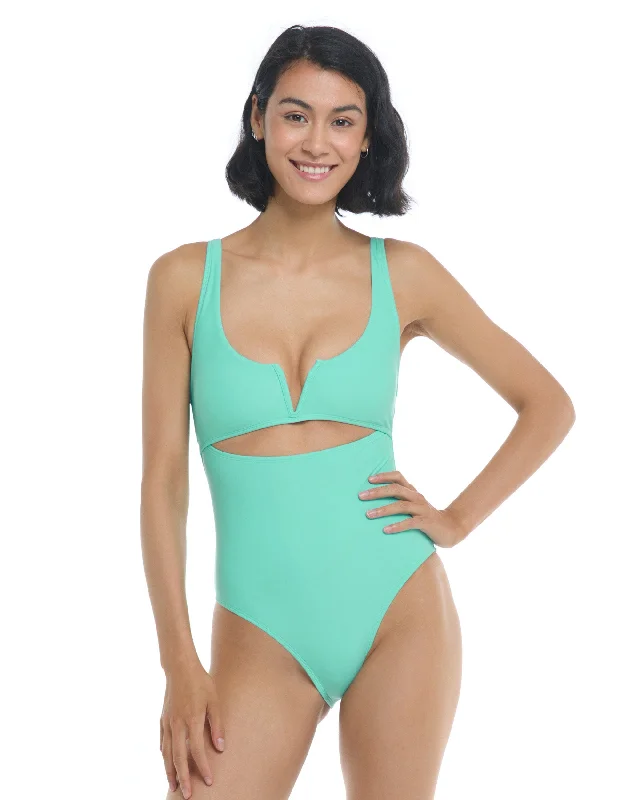 Women's Long - Length One - Pieces in Gray with Asymmetric Hem for a Contemporary and Fashionable LookSmoothies Eli One-Piece Swimsuit - Sea Mist Women's Long - Length One - Pieces in Gray with Asymmetric Hem for a Contemporary and Fashionable LookSmoothies Eli One-Piece Swimsuit - Sea Mist