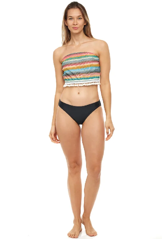 Nursing cover ups with discreet access for breastfeeding moms at the beachBANDEAU POM POM TOP - CONFETTI Nursing cover ups with discreet access for breastfeeding moms at the beachBANDEAU POM POM TOP - CONFETTI