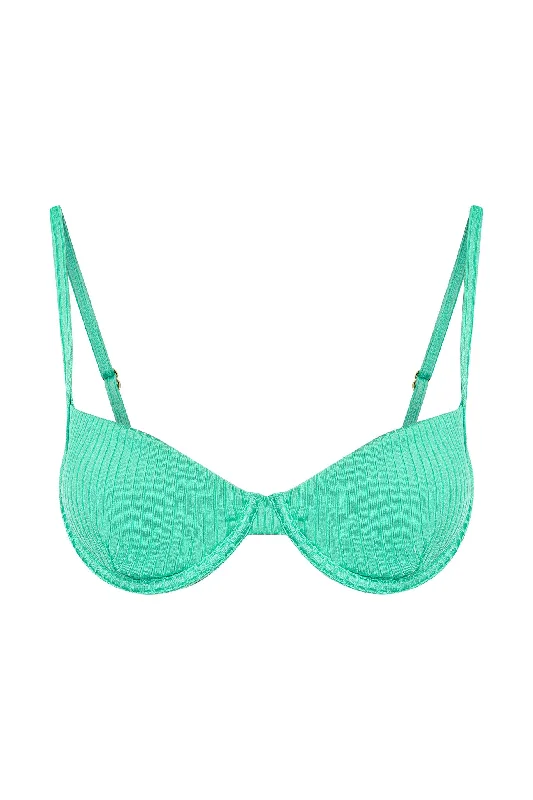 Capri Top - Turquoise Wide Rib