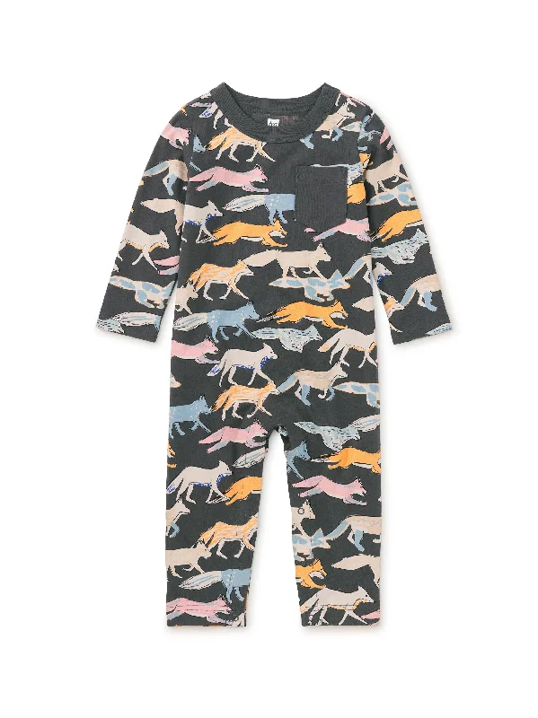 Long Sleeve Pocket Baby Romper - Fleet Foxes