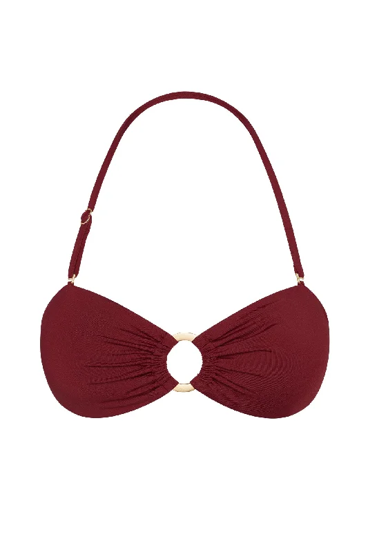Plus Size Women's Print - Blocked Swim Tops in Multicolor for a Trendy and Fashion - Forward LookCosta Rica Top - Burgundy Plus Size Women's Print - Blocked Swim Tops in Multicolor for a Trendy and Fashion - Forward LookCosta Rica Top - Burgundy
