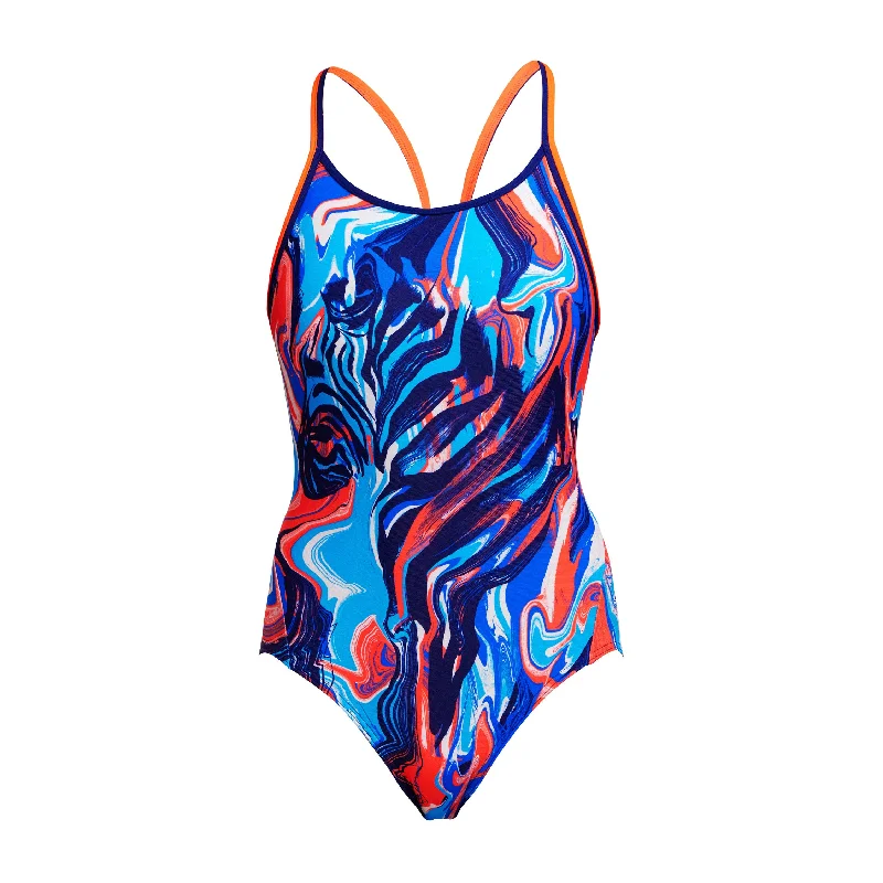 Convertible women swimwear that can be worn in multiple styles for versatilityZee Bra | Ladies Diamond Back One Piece