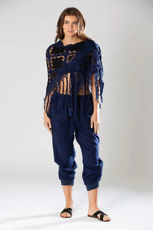 Maxi - length cover ups for a dramatic and elegant beach lookHand Woven Shawl
