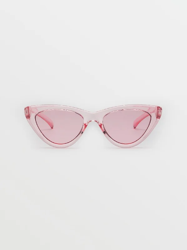 Women's Long - Sleeve Turtleneck One - Pieces in Navy for a Sophisticated Winter EnsembleKnife Sunglasses - Crystal Light Pink/Pink