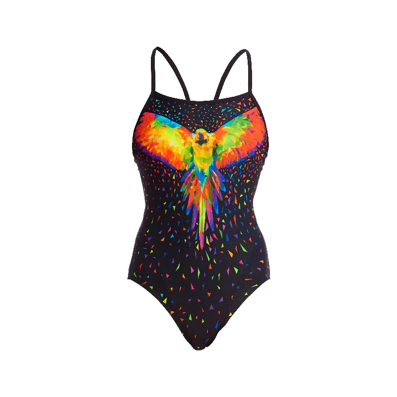 Sustainable women swimwear made from recycled materials for eco - conscious beachgoersLOVEBIRD | LADIES SINGLE STRAP ONE PIECE