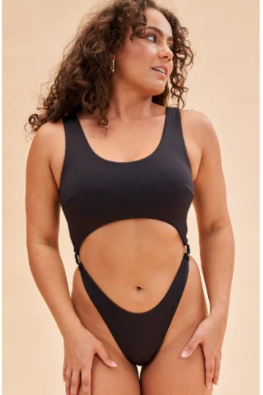 Maternity Bodysuits for Expecting Mothers' ComfortLunalae Kenzie High Cut Bodysuit - Black Maternity Bodysuits for Expecting Mothers' ComfortLunalae Kenzie High Cut Bodysuit - Black