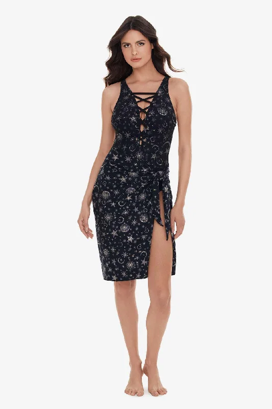 Tunic - style cover ups for a loose and comfortable beach outfitLucky Stars Sarong Swim Cover Up Tunic - style cover ups for a loose and comfortable beach outfitLucky Stars Sarong Swim Cover Up