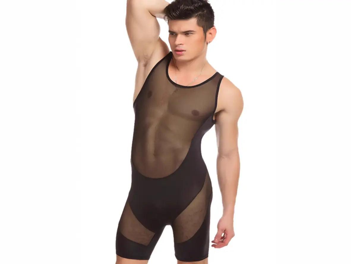 Gay Bodysuit | Mesh See-Through Sexy Bodysuit