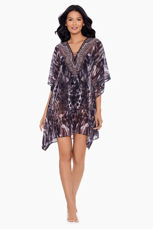 Sequined cover ups for a glamorous poolside eveningTempest Caftan Swim Cover Up