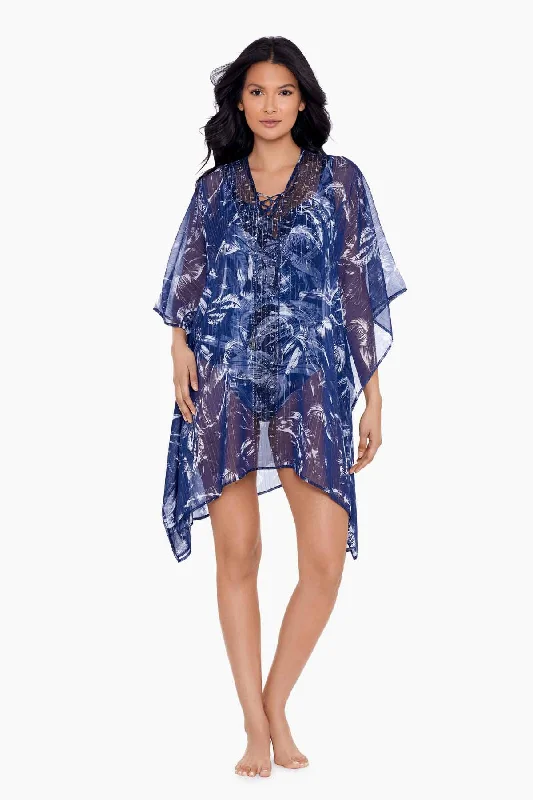 Ruffled - hem cover ups for a cute and feminine lookTropica Toile Caftan Swim Cover Up