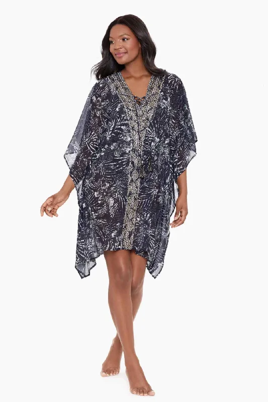 Mock - neck cover ups for a more modern and stylish silhouetteZahara Caftan Swim Cover Up Mock - neck cover ups for a more modern and stylish silhouetteZahara Caftan Swim Cover Up