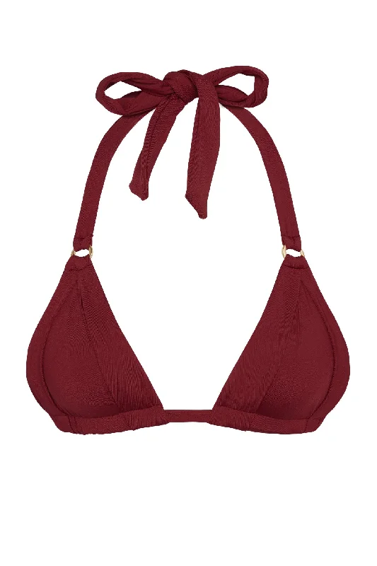 Women's Cut - Out Swim Tops in White with Geometric Shapes for an Edgy Beach StyleMorocco Top - Burgundy Women's Cut - Out Swim Tops in White with Geometric Shapes for an Edgy Beach StyleMorocco Top - Burgundy