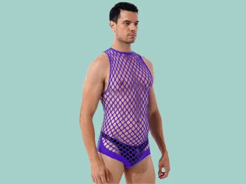 Plus - Size Bodysuits with a Comfortable and Flattering FitGay Swim Bodysuits | Netted Sleeveless Thong Bodysuit Plus - Size Bodysuits with a Comfortable and Flattering FitGay Swim Bodysuits | Netted Sleeveless Thong Bodysuit