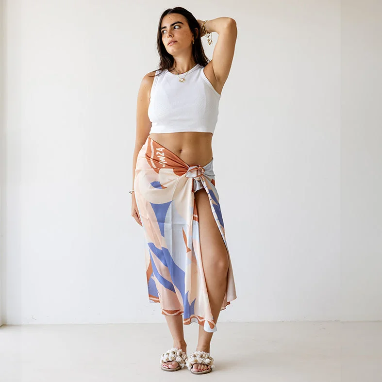 Round - neck cover ups for a classic and simple lookPlaya Satin Cover Up