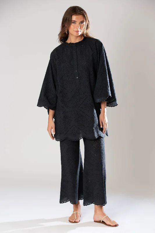 Button - down cover ups for a versatile and easy - to - wear optionRowena Eyelet Top / Caftan Button - down cover ups for a versatile and easy - to - wear optionRowena Eyelet Top / Caftan