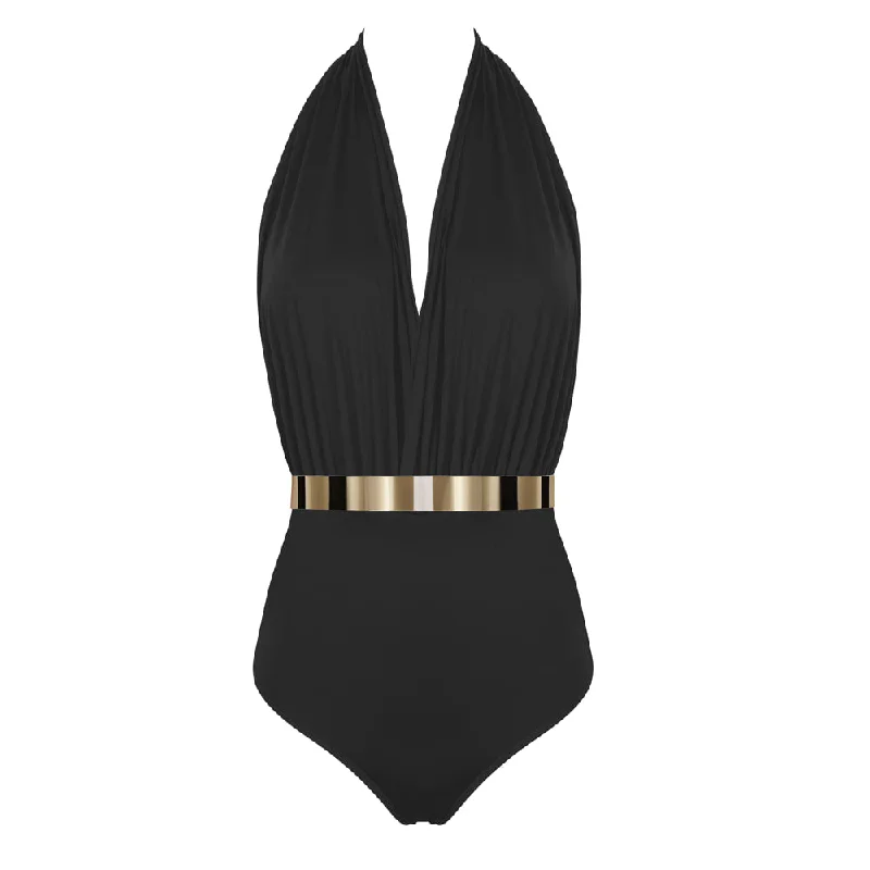 Plus Size Women's Wrap - Style One - Pieces in Burgundy with Belt for a Figure - Flattering OptionST. TROPEZ II Swimsuit *STUDIO EDITION GOLD Black Plus Size Women's Wrap - Style One - Pieces in Burgundy with Belt for a Figure - Flattering OptionST. TROPEZ II Swimsuit *STUDIO EDITION GOLD Black
