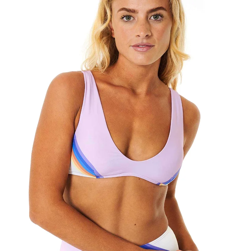 Women's Wireless Sports Swim Tops in Gray for Comfort during Water WorkoutsSunrise Stripe Trilette Bikini Top Women's Wireless Sports Swim Tops in Gray for Comfort during Water WorkoutsSunrise Stripe Trilette Bikini Top