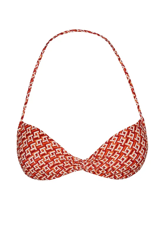 Plus Size Women's Ruffled Bikini Tops in Floral Print for a Feminine Beach LookTamarama Top - Lattice Geo Plus Size Women's Ruffled Bikini Tops in Floral Print for a Feminine Beach LookTamarama Top - Lattice Geo