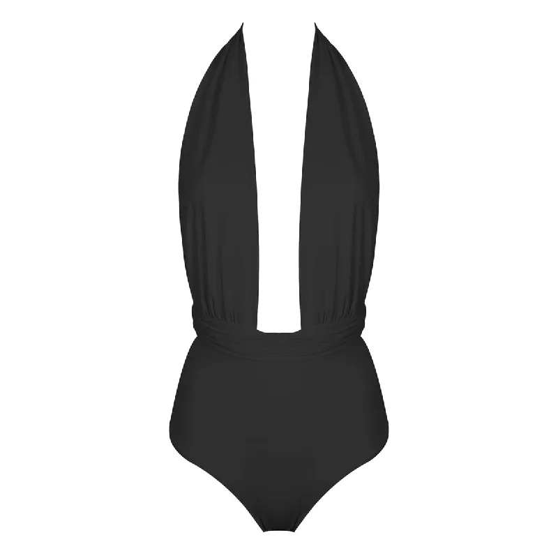 Women's Cut - Out One - Pieces in Black with Geometric Shapes for a Modern and Edgy StyleST.BARTH Swimsuit - BLACK