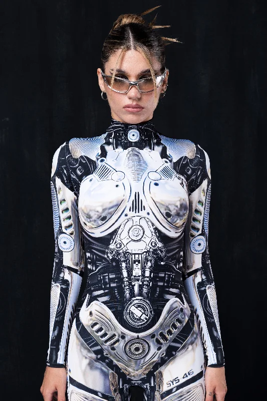 Ruffled Bodysuits with a Playful and Feminine TouchWarbot System 46 Costume