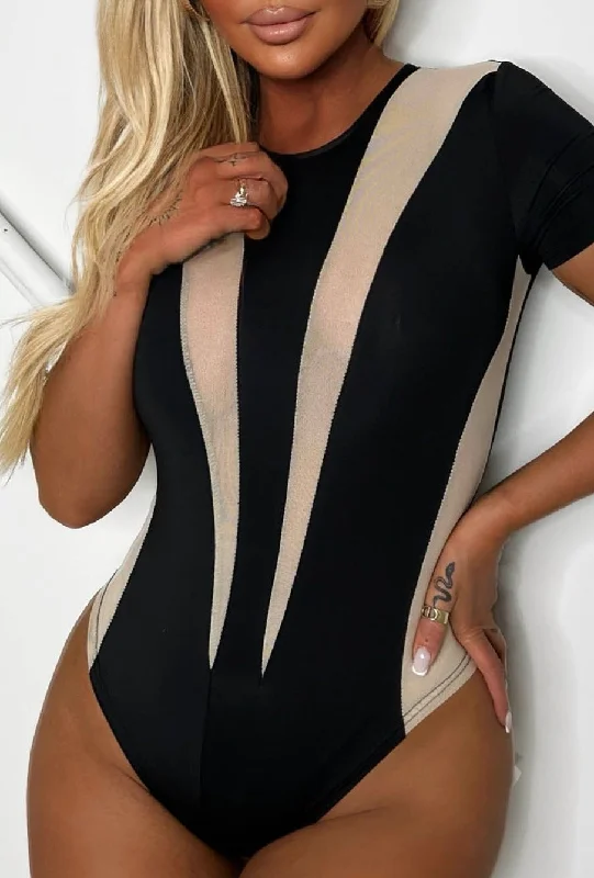 Printed Bodysuits with Floral Patterns for a Feminine VibeWild Visions Black Mesh Panelled Bodysuit Printed Bodysuits with Floral Patterns for a Feminine VibeWild Visions Black Mesh Panelled Bodysuit